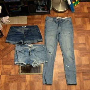 Size 11 hollister jeans bottoms bundle